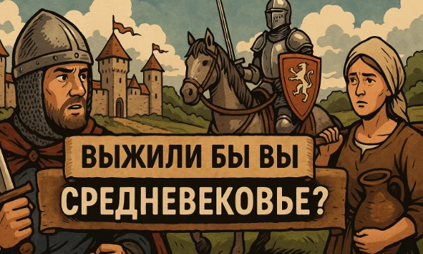 Этот тест проверит, насколько хорошо вы адаптированы к жизни в эпоху рыцарей, крестовых походов и жестоких испытаний. Сможете ли вы выжить, или окажетесь на грани вымирания?