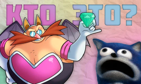 12 силуэтов персонажей из франшизы "Sonic The Hedgehog". Нужно распознать каждого.