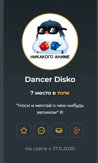 Сейчас он на 7 месте, и я уверен, что дальше 8 он не упадёт. Однако все когда-то уходят в закат, и с Дэнсером, который, к тому же, уже на сайте гораздо больше года, это неизбежно. Сейчас он на 7 месте, и я уверен, что дальше 8 он не упадёт. Однако все когда-то уходят в закат, и с Дэнсером, который, к тому же, уже на сайте гораздо больше года, это неизбежно. 