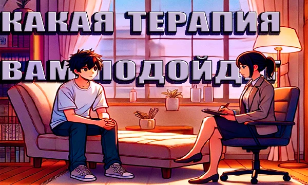 Тест "Какая терапия вам подойдёт?" поможет определить наиболее подходящий для вас метод психотерапии, основываясь на ваших эмоциональных потребностях, стиле жизни и предпочтениях.