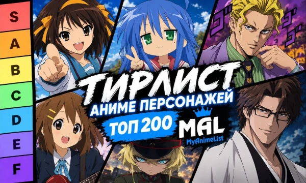 Расставьте в тирлисте аниме персонажей с 100-200 место по версии сайта MyAnimeList. Если понравился тирлист  подпишись и поставь лайк! 