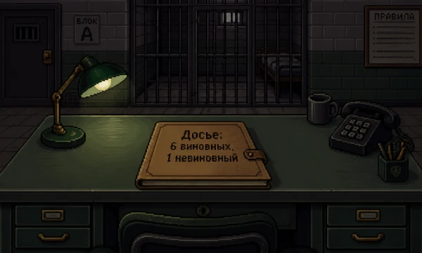 Это вторая часть, где вы - судья. Вы решаете: оправдать или обвинить. Но здесь уже только 6 полноценных убийц, которые действительно убили, и лишь 1 невиновный. Ваша задача - определить, кто это... 