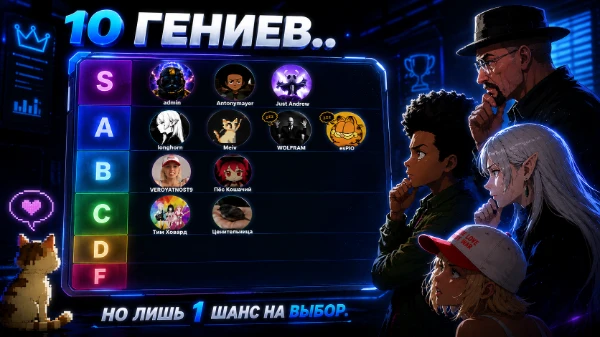 В этом тир-листе вы должны будете оценивать ЛУЧШИХ, САМЫХ ПОЗИТИВНЫХ и ЛЕГЕНДАРНЫХ пользователей пикуко, но из за ограничения в корзинах вам придётся занижать других.