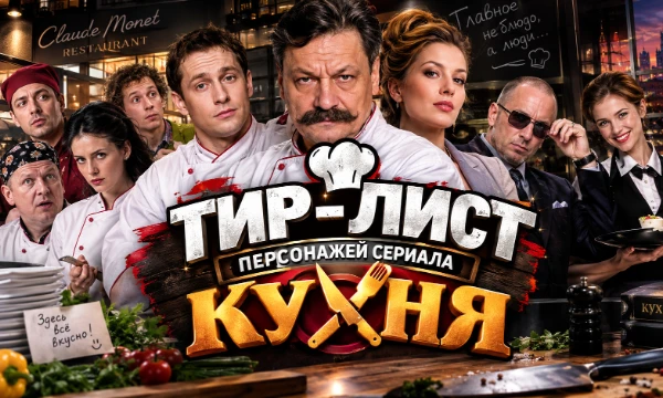 Кухня - один из самых популярных российских сериалов за рубежом, ставший хитом в своё время. Предлагаю расставить персонажей из сериала Кухня, в этом тир-листе!