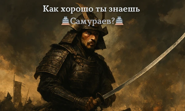 Привет! Думаешь, ты отлично разбираешься в самураях? Проверь свои знания в моём тесте. Удачи — надеюсь, тебе понравится! 🏯