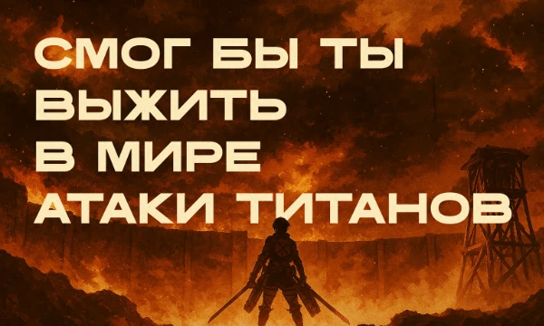Мир «Атаки титанов» полон боли, страха и смертельных сражений. Пройди тест и узнай, смог бы ты выжить в этом жестоком и беспощадном мире, где каждый шаг может стать последним.
