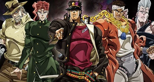 Представлены бои из первых трех частей JoJo. По понятным причинам здесь показаны не полные сражения, а небольшие отрывки для того чтобы освежить память.